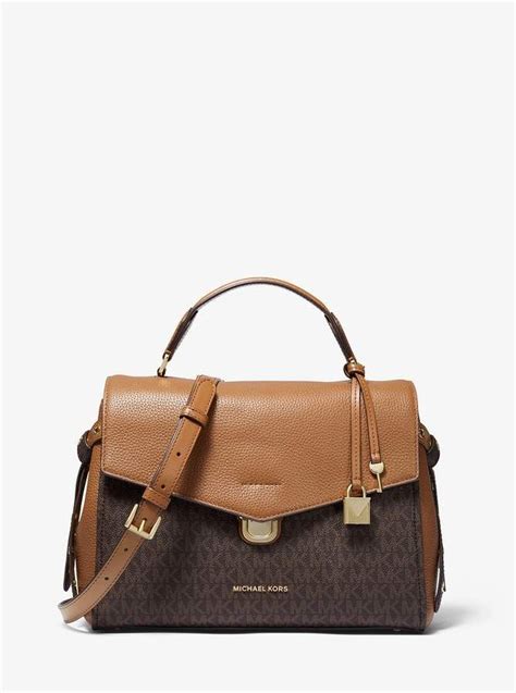 michael kors bristol medium leather satchel review|Michael Kors opened satchel purse.